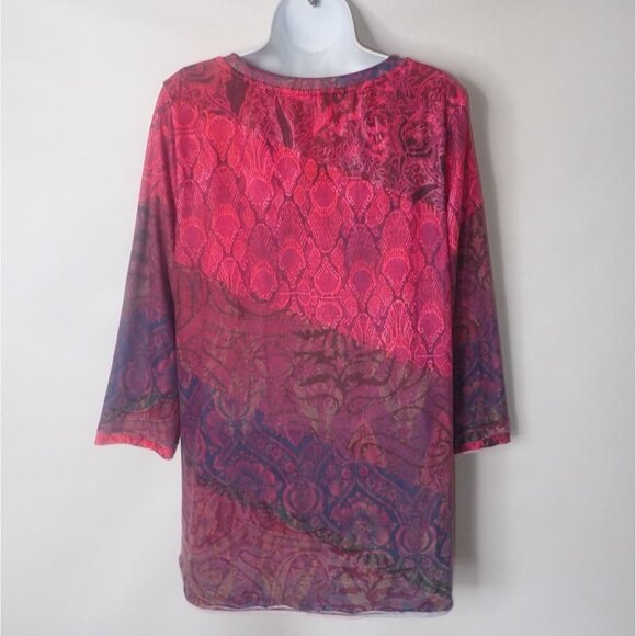 Soft Surroundings Women M Boho  Long‎ Sleeve Tunic Top Whimsical Fairy Lagenlook - Picture 6 of 7